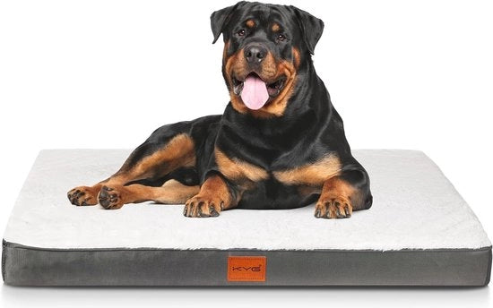 Letto per cani ortopedico per cani grandi e medi - Cuscino per cani lavabile in piuma di alta qualità, 90 x 60 x 8 cm