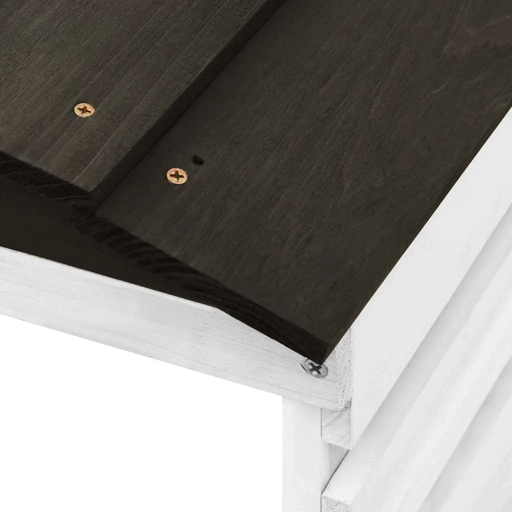 Casetta per Tosaerba Robotizzato Nero e Bianco 78x74x54cm Abete cod mxl 64992