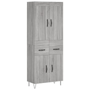 Credenza | Madia | Buffet da pranzo | Armadio da pranzo Grigio Sonoma 69,5x34x180 cm in Legno Multistrato