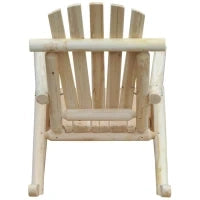 Sedia a Dondolo da Giardino, Stile Adirondack in Legno di abete, Design Ergonomico, Color Legno 96x66x98cm