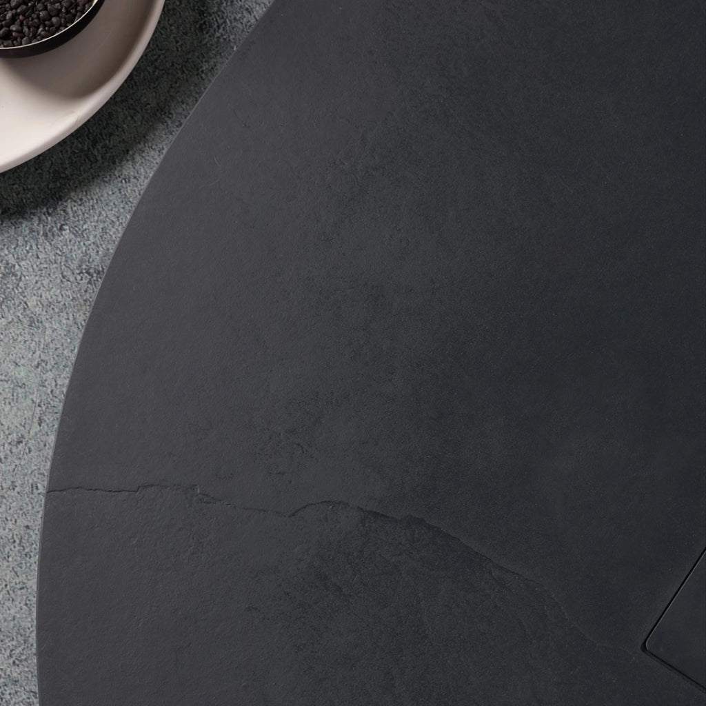 Piatto doccia semicircolare 80x80 antracite