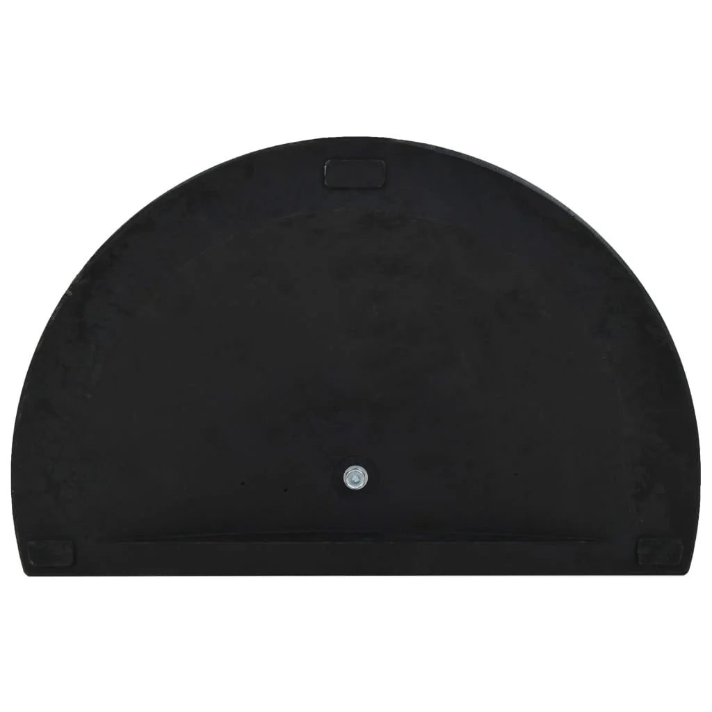 Base per ombrellone semitonda in resina diametro 38 e 48 mm 15 kg nero 2202093