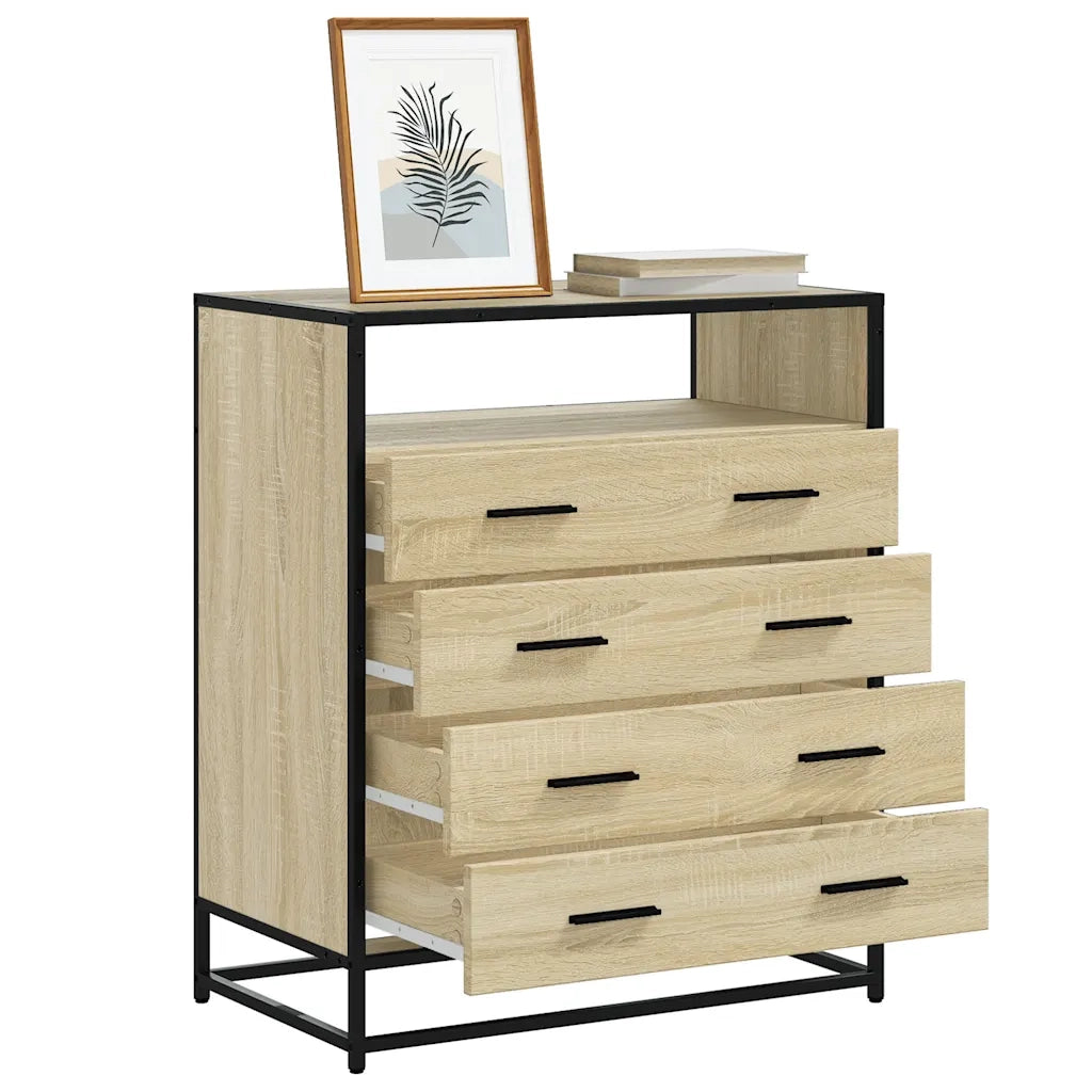Cassettiera Rovere Sonoma 70x41x83,5 cm in Legno Multistrato 849090