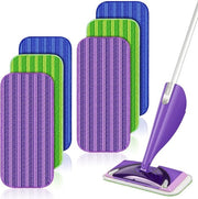 Copertura per asciugamano - Copertura per microfibra - Adatto per Swiffer Wetjet - 6 pezzi - Riciclabile - Rinnovo - Conforme Swiffer Wetjet - Copertura per spazzola - Panno di pulizia - Asciugabile - Riciclabile - per legno di noce, laminato, piastrelle
