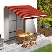 Tenda da Sole in Tela-Ricambio telo per tenda da sole Arancione e Marrone 4x3 m