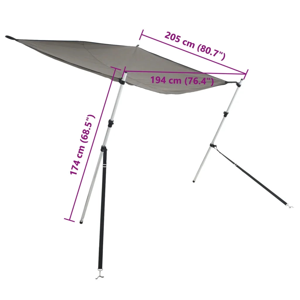 Set Estensione Tendalino a T Antracite 174x205x(115-194) cm