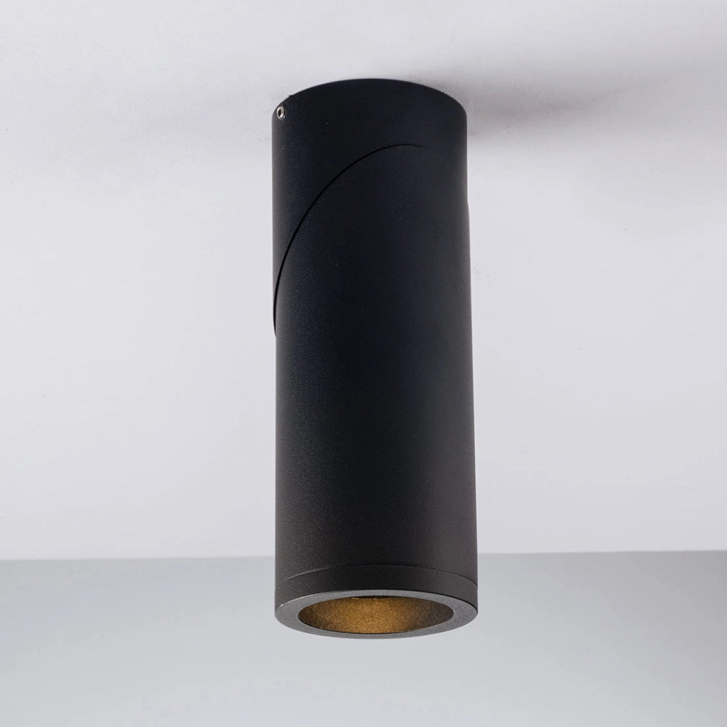 PLAFONIERA GENESIS ATTACCO GU10 NERA 6X15,5CM ORIENTABILE 330° LAMPADINA NON INCLUSA
