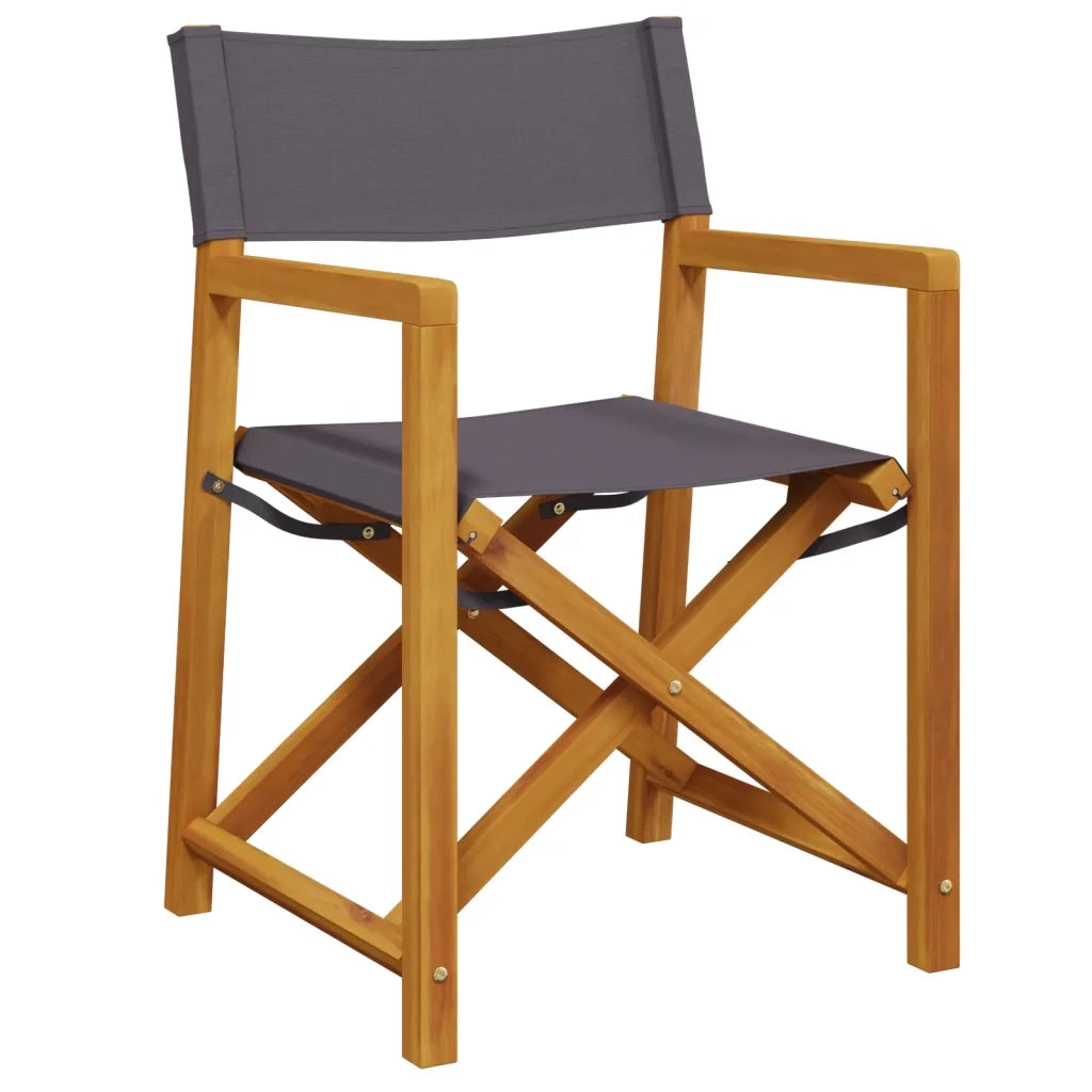 Sedie da Giardino Pieghevoli 8 pz Grigio Scuro in Tessuto 3208921