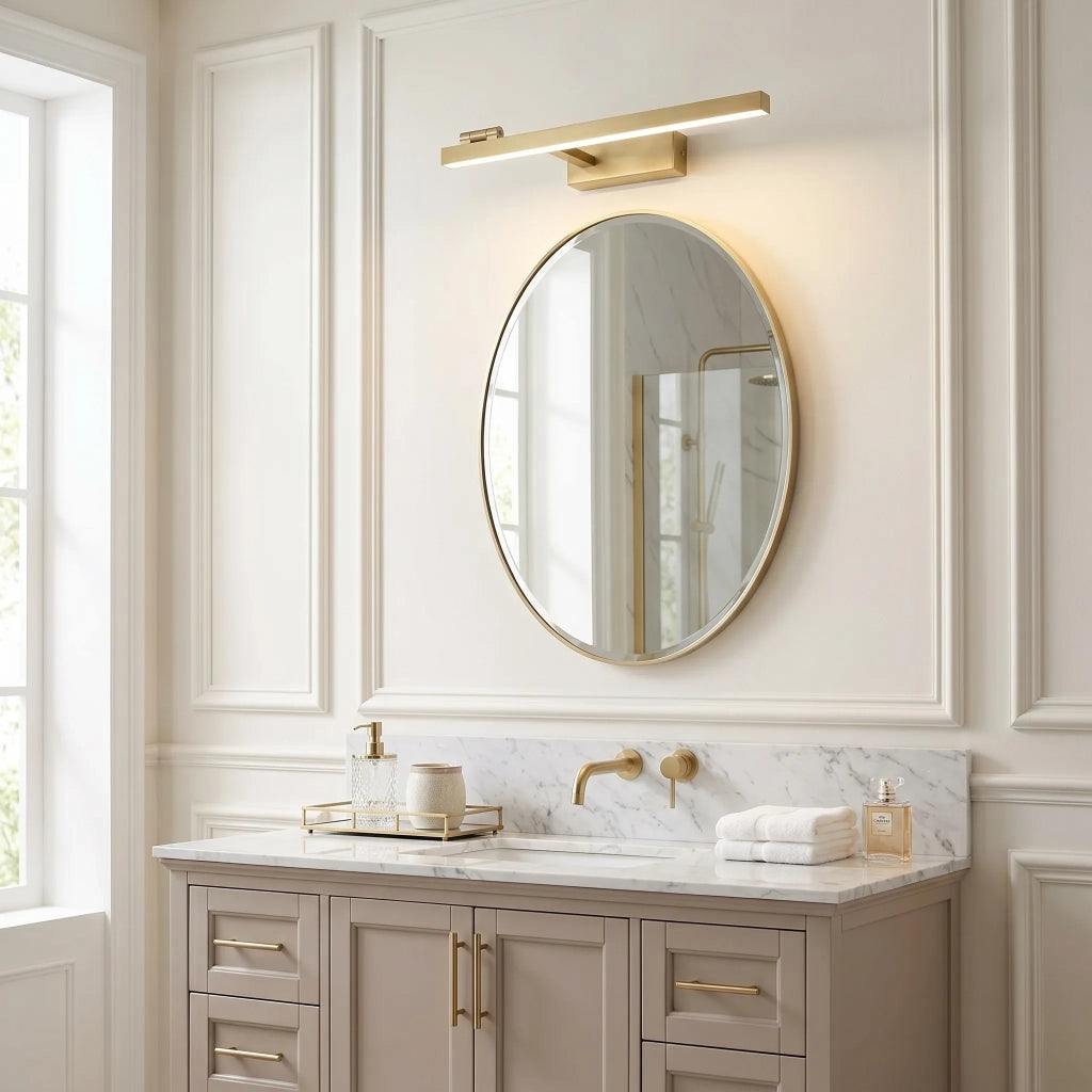 Applique Da Bagno Led Swe031-1w 40cm Brush Gold