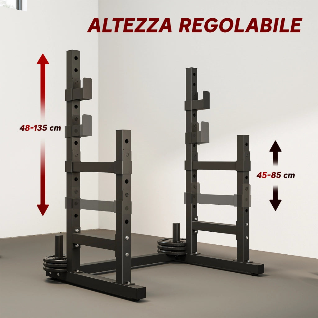 Porta Dischi a 2 Livelli ¨C Zephmum ¨C Acciaio Nero 110x91x145 cm