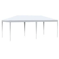 Tendone da Giardino Pieghevole per Feste ed Eventi con Pannelli Rimovibili, 5.83x2.95 m, Bianco