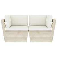 Divano da Giardino a 2 Posti su Pallet con Cuscini Legno Abete cod mxl 44098