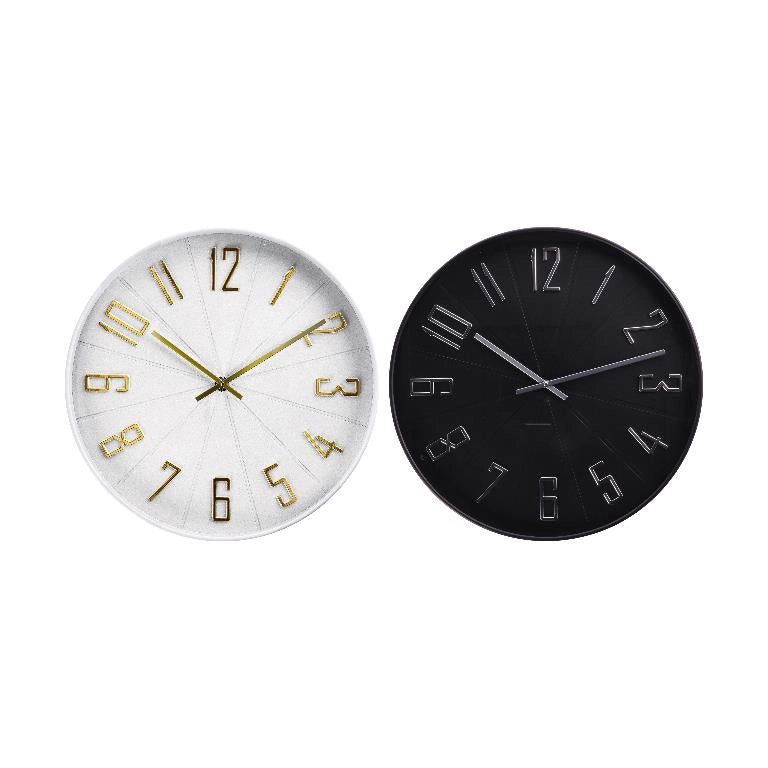 1 Pezzo Orologio da Parete in ABS con Numeri Grandi 50 cm 2 Colori