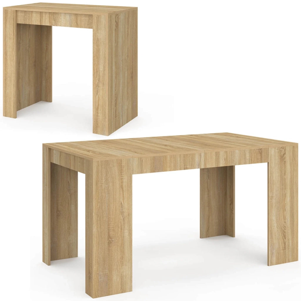 IDMarket - Tavolo consolle estensibile per 6 persone 140 cm in legno di faggio ORLANDO