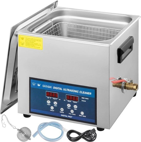 Ultrasuono per Acqua - 10L Capacità - Per Injectori & Carburatori - Pulizia Efficiente