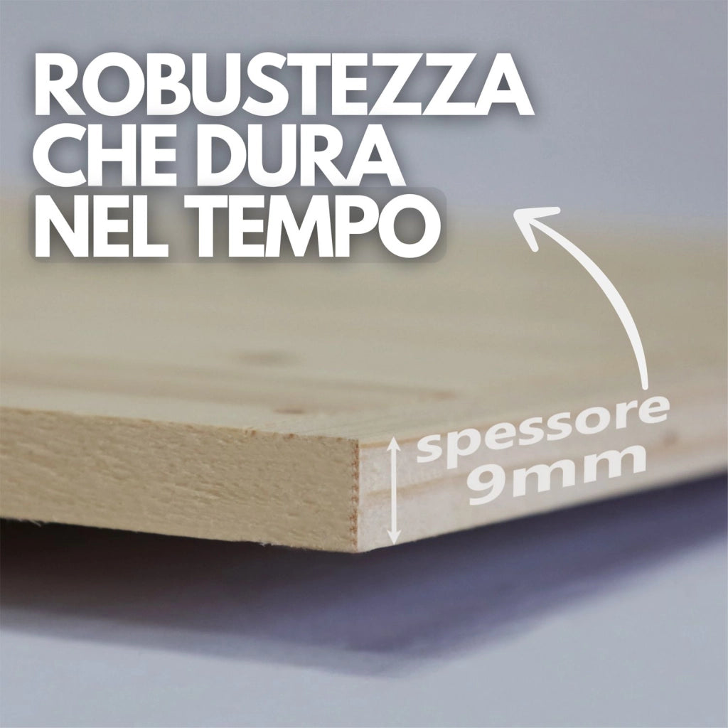 Spianatoia in Legno di Betulla Naturale Asse per Pasta Impastare e Stendere, Tagliere, Spessore 9mm SPIANATOIA  75X48 cm