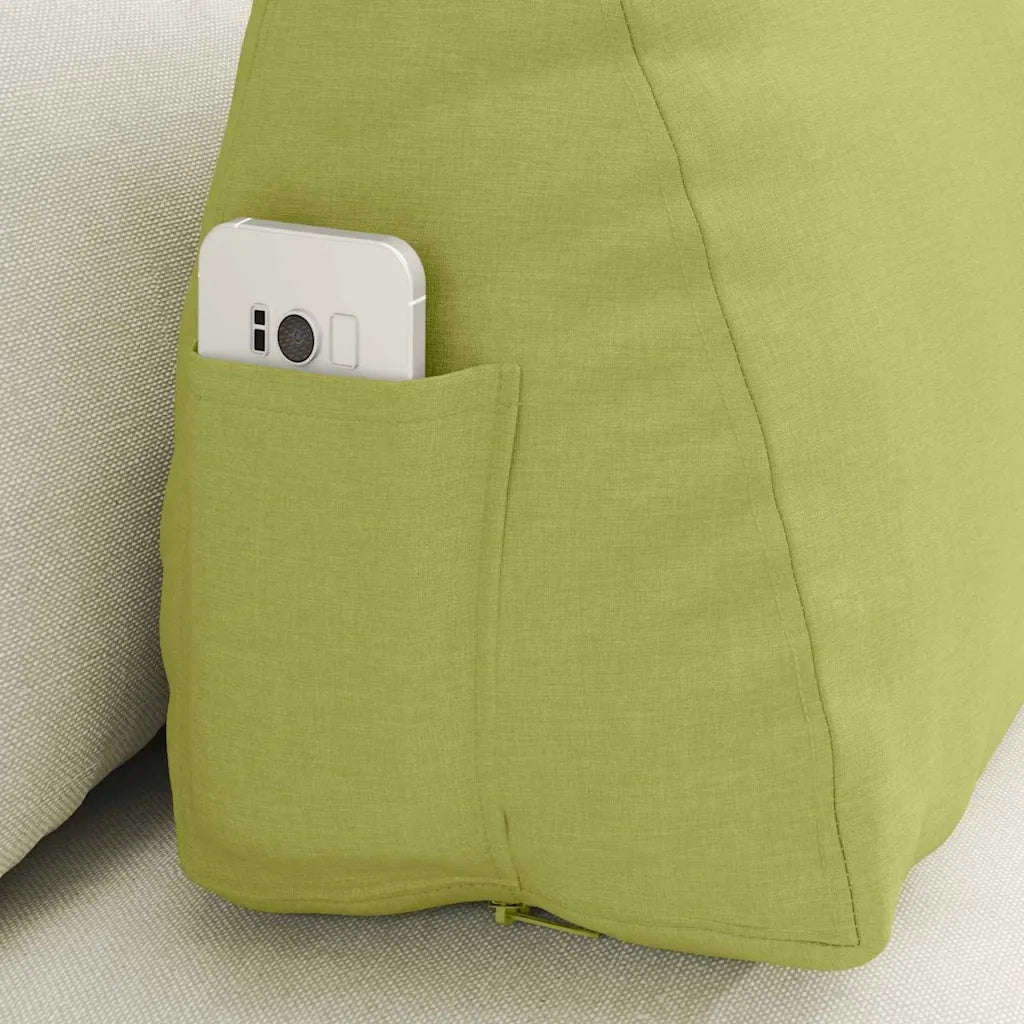 Cuscino per Schiena | Cuscino dorsale Verde chiaro 60 x 20 x 50 cm Tessuto