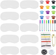 Maschera per gli occhi per dormire 10 pezzi - Maschera per gli occhi per giochi - Maschera per gli occhi DIY - Poliestere - Respirante - Comodo