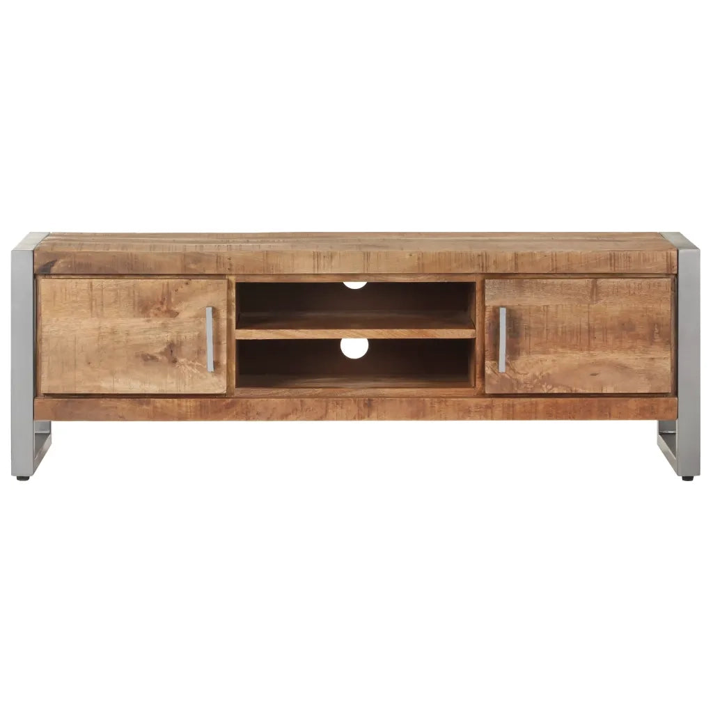 Mobile Porta TV 120x30x40 cm in Legno di Mango Grezzo 323486