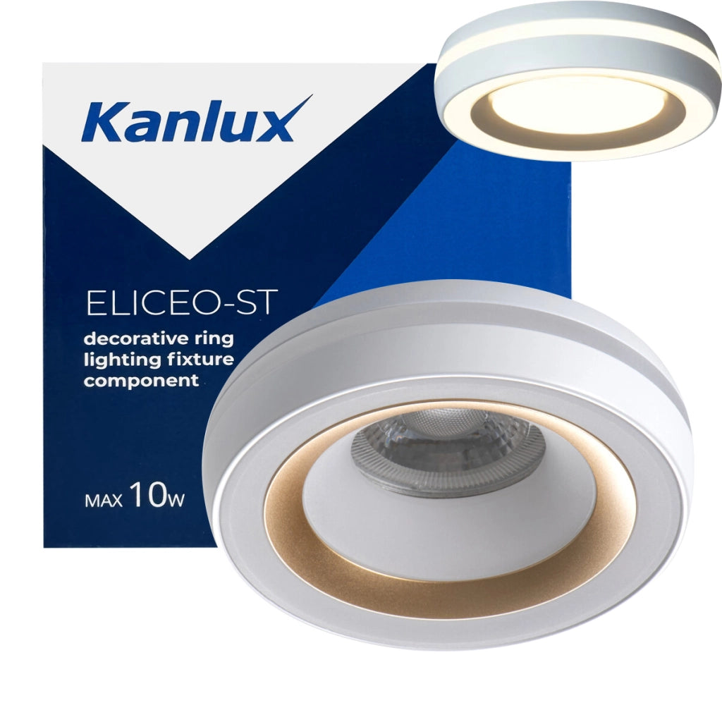 Faretto da incasso Kanlux ELICEO bianco-oro GU10 LED