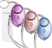 Alarme a led con sacchetto - 3 pezzi - 140 db - altoparlante di sicurezza portatile - aggressione - donne - bambini - anziani - studenti - corridori - blu oro viola