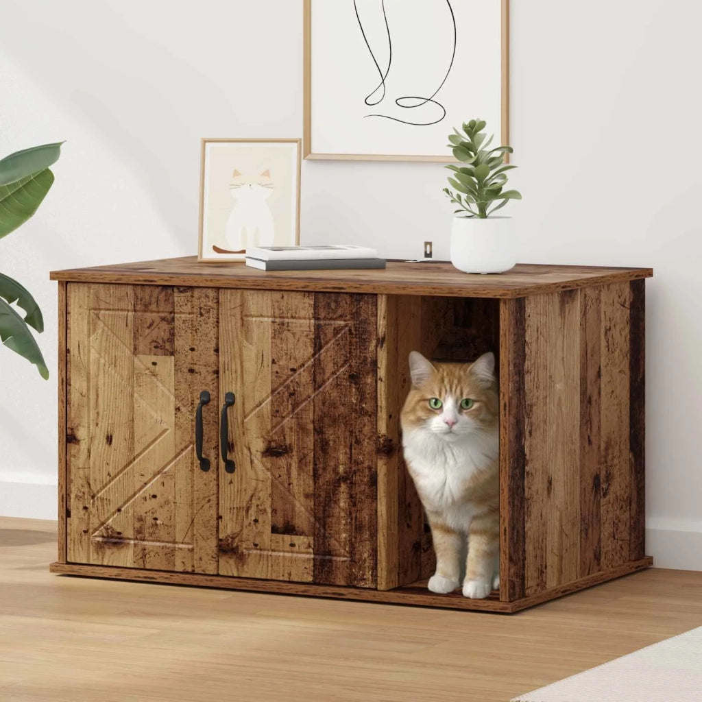 Casa per Gatti Legno vecchio 85 x 55 x 50 cm Legno multistrato CFW3219459