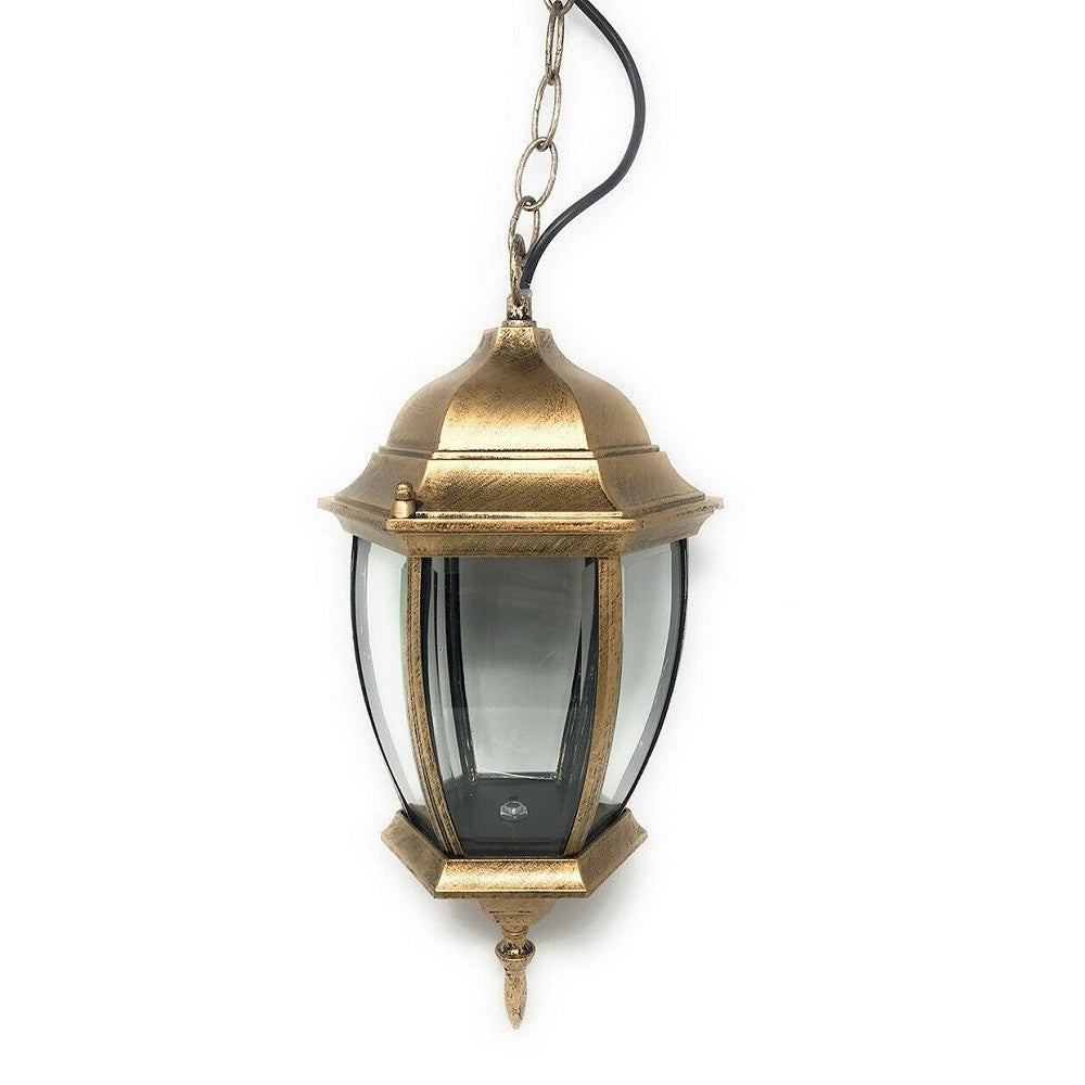 Trade Shop - Lanterna A Sospensione Da Soffitto Con Catena Lampada Giardino Attacco E27 Es40 -