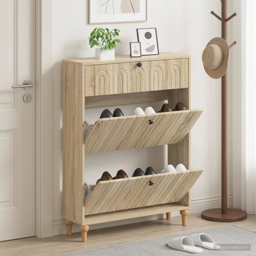 Mobile per scarpe ALKMAAR 78 x 24 x 103 cm Legno ingegnerizzato 896217