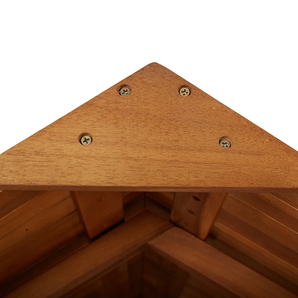 Tavolo Bar Esterno con Tetto 113x106x217cm Massello di Acacia 45909