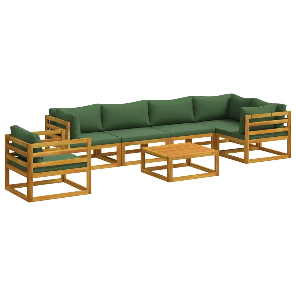 Set di divani 7 pz Naturale Legno di Acacia Massello 3417274
