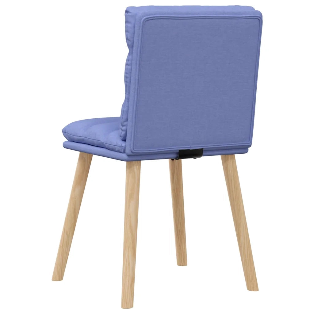 Sedie da Pranzo 4 pz Blu Jeans in Tessuto