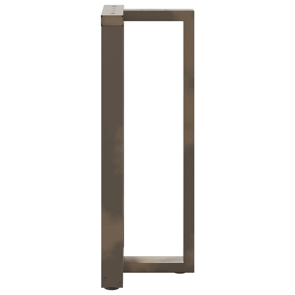 Set di 2 gambe per tavolo da bar a forma di T con piedini regolabili 50 x 35 x 100 cm acciaio nero 02_0057353