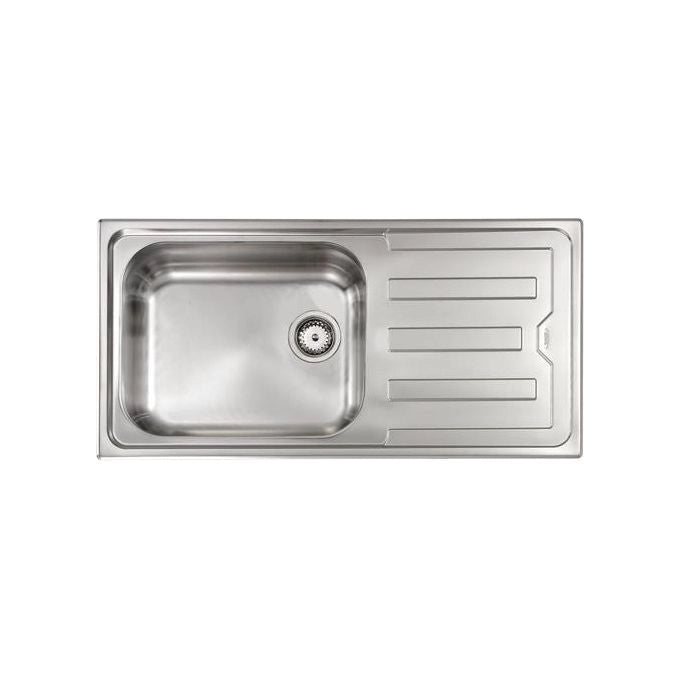 CM Cristal 100 x 50 1V Lavello montato su piano Rettangolare Acciaio inossidabile
