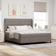 Letto a contenitore con materasso, Tortora, 180x200 cm, Tessuto