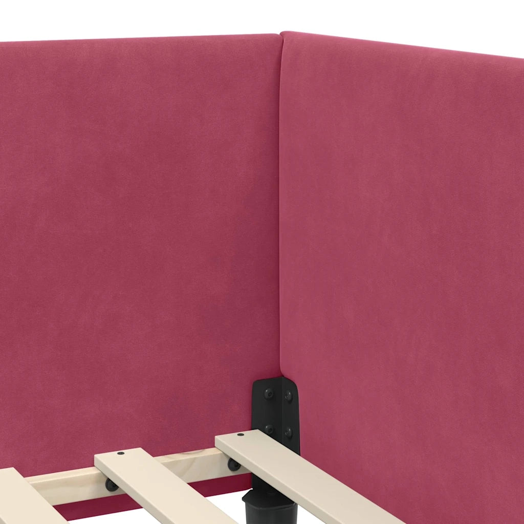 Struttura Letto Angolare con Materasso 2 pcs Verde Velluto
