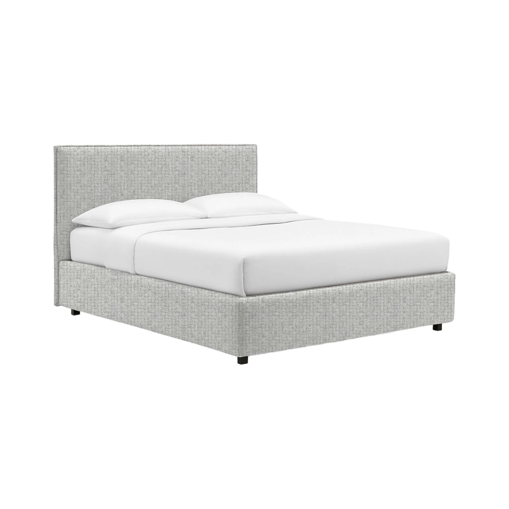 Worthing, Letto Matrimoniale Sfoderabile Made in Italy, Grigio Chiaro