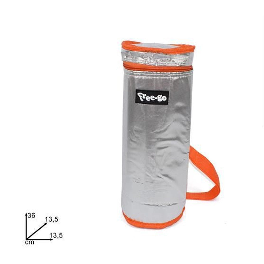 Trade Shop - Borsa Porta Bottiglia Frio Termico Metallizzato 2 Litri Per Sport Mare Viaggi -
