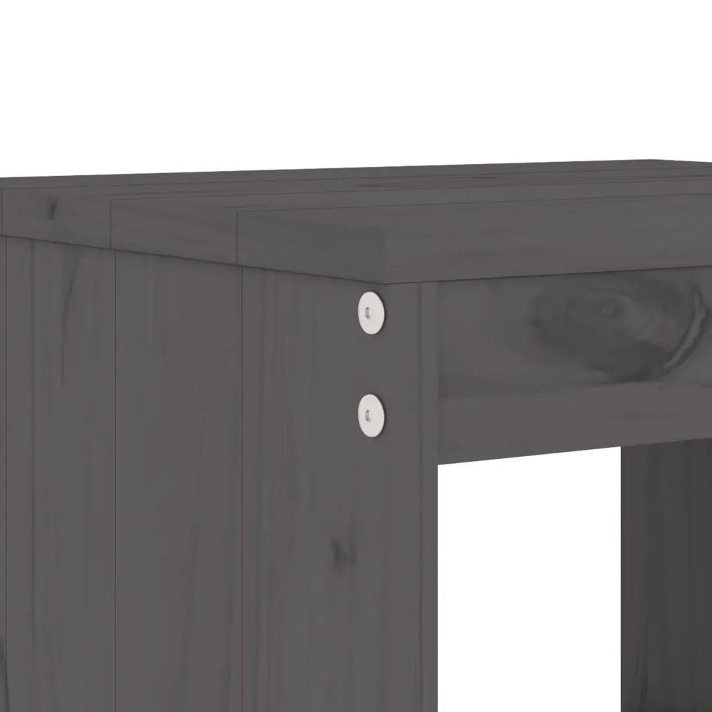 Set Bar da Giardino 5 pz | Set Salotto da Giardino Grigio in Legno Massello di Pino