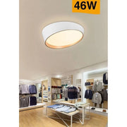 Trade Shop - Plafoniera A Led 46w Moderno Rotonda Irregolare Luce Fredda Calda Naturale C50-b - -bianco Caldo      -