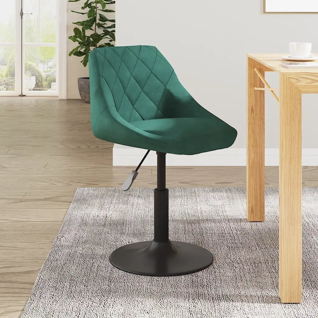 Sedia da Pranzo Verde Scuro in Velluto 3088816