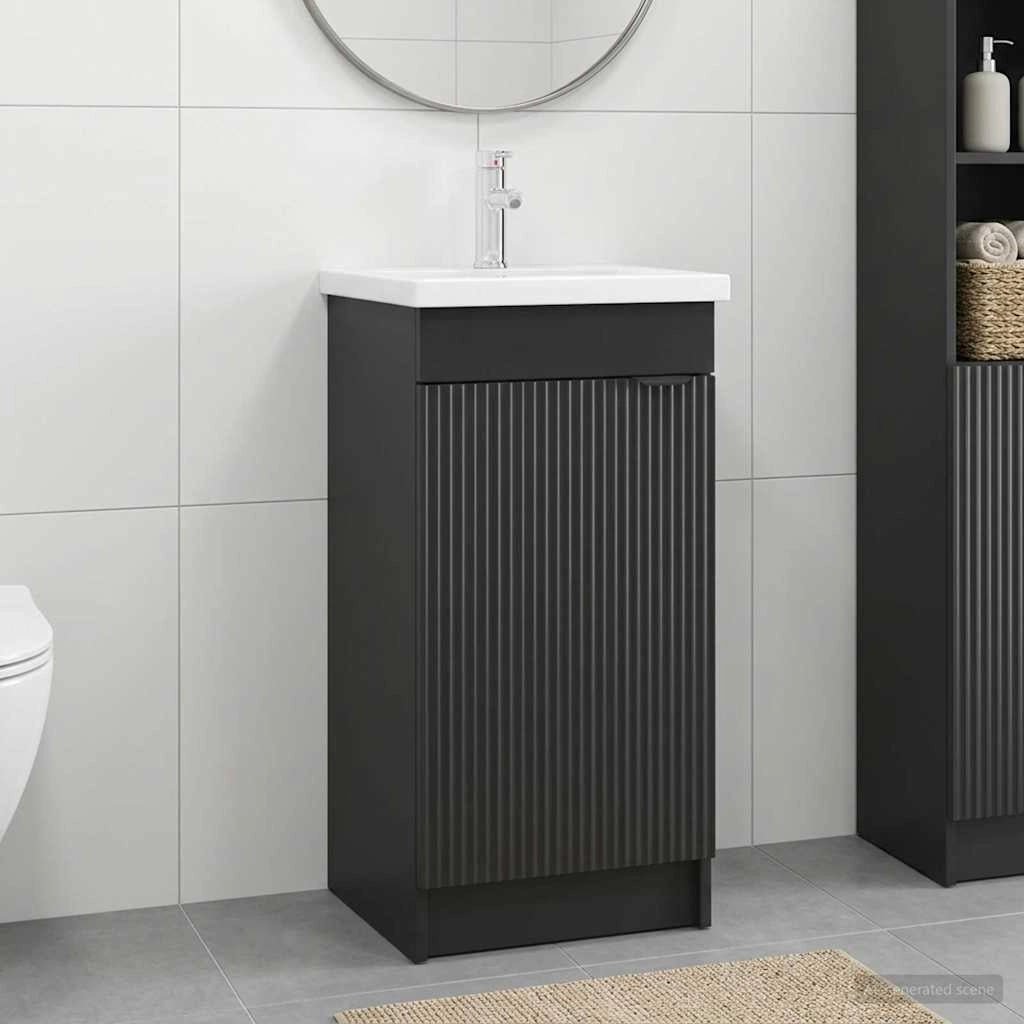 Mobile da bagno con lavabo Nero 42 x 40 x 84,5 cm 890085
