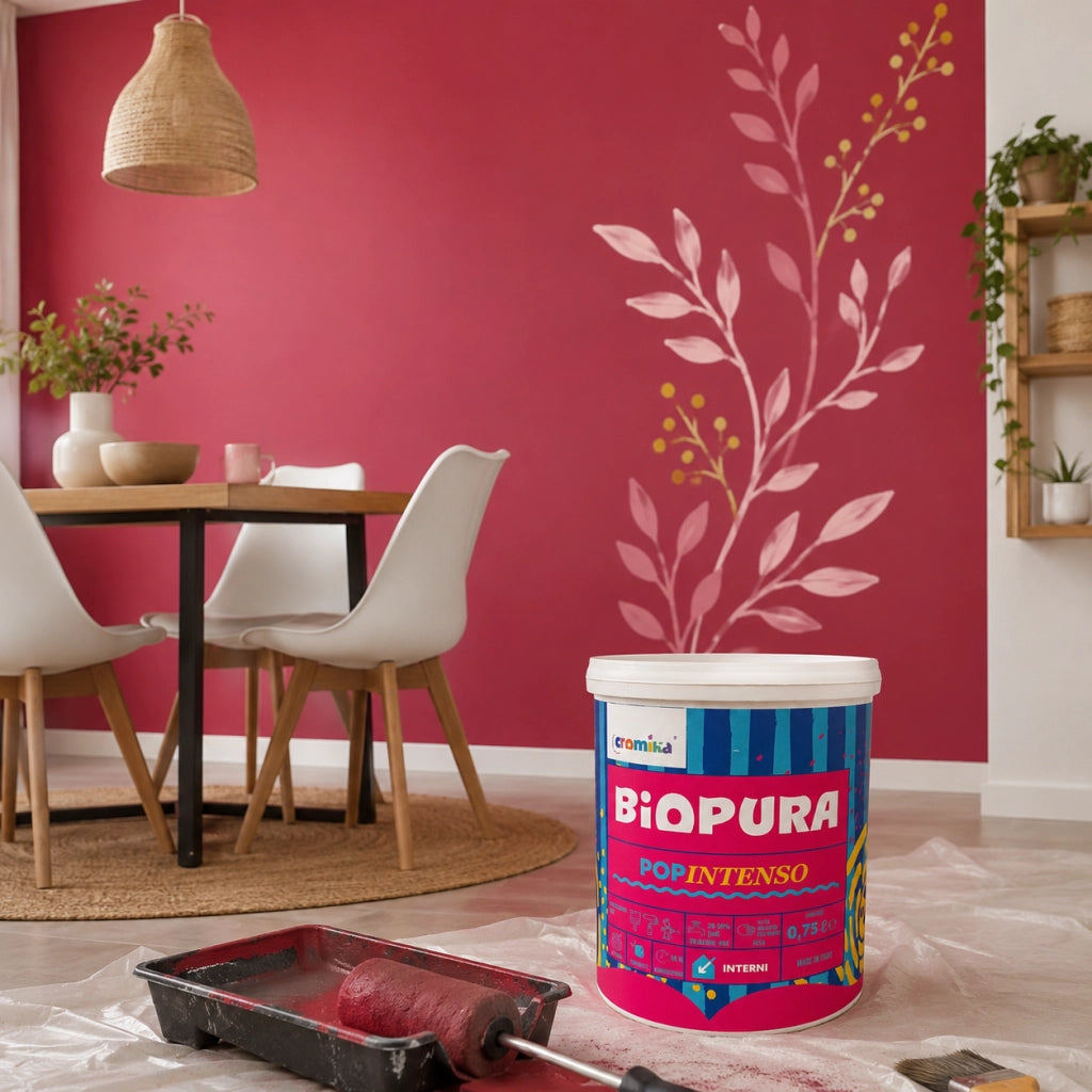 Popintenso palestra e decori interni pittura murale lavabile e coprente cromika *** formato 0,750 lt, colore- anguria...