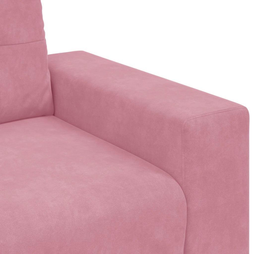 Divano 3 Posti Rosa 180 cm in Velluto