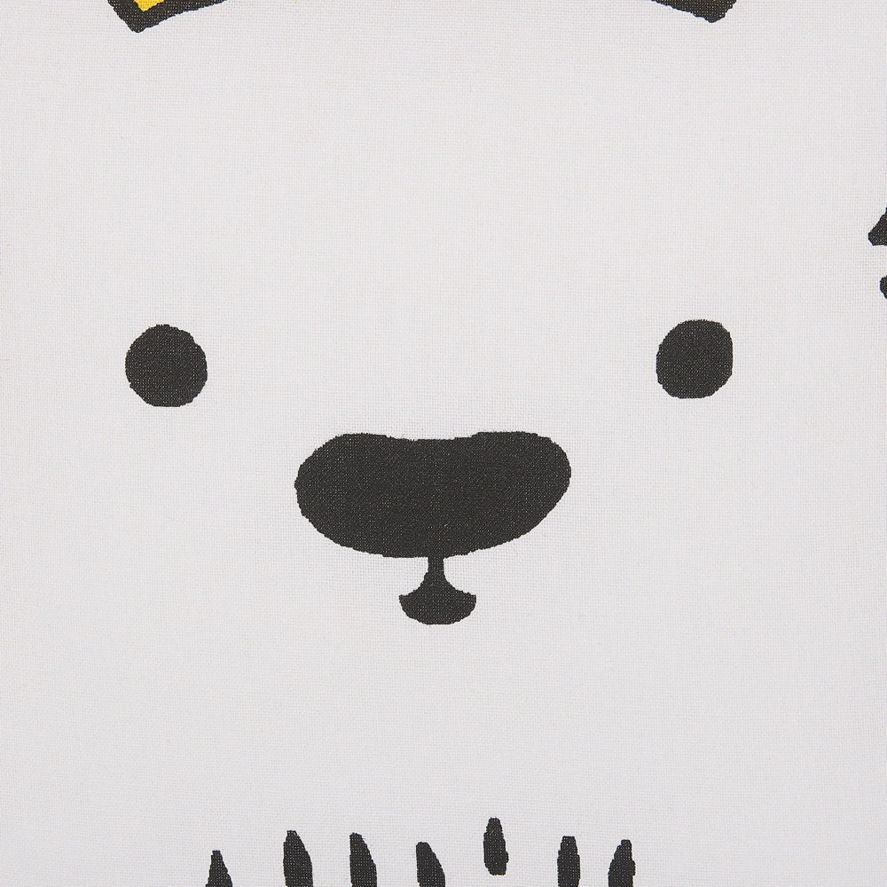 Cuscino per bambini Cuscino con immagine di orso in tessuto giallo con imbottitura morbida per bambini