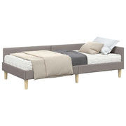 Letto singolo | Letto per adulti | Struttura Letto Angolare con Materasso 2 pcs Talpa Tessuto