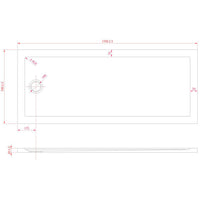 Piatto Doccia 80x170 cm in Acrilico Fosterberg Floret Bianco Lucido