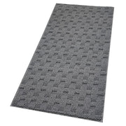 Tappeto Bagno Morbido Assorbente Antiscivolo 3D Intrecciato Scendiletto Lavabile 45x75 Cm Grigio