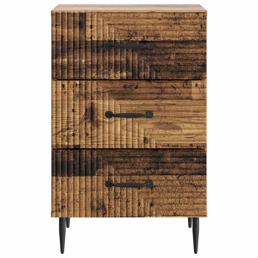 Comodino | Armadio da Notte | Mobiletto da notte con cassetto Legno antico 43 x 41 x 66,5 cm