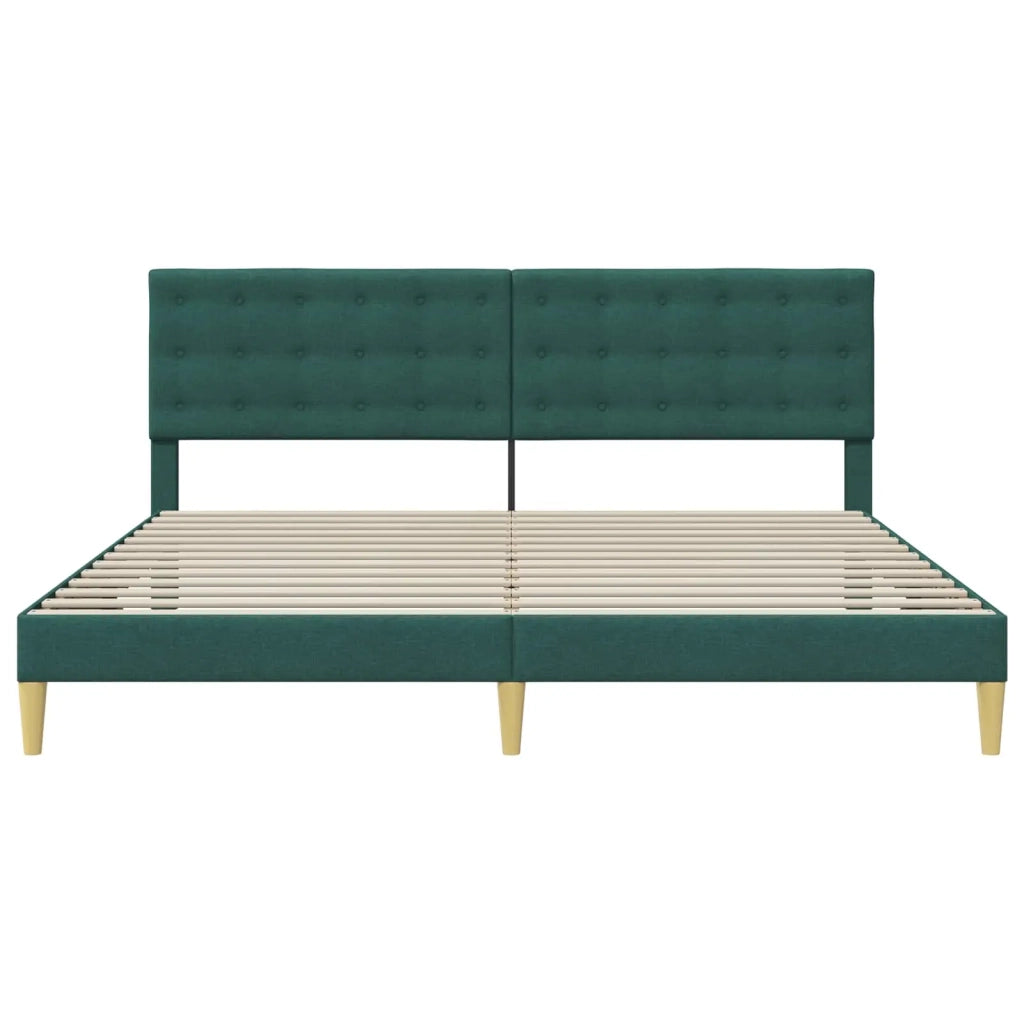 Struttura del letto Verde Scuro 200 x 200 cm Tessuto 42027818