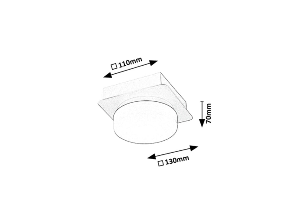 Spot plafoniera LED 5W 4000K IP44 nero Rabalux Attichus